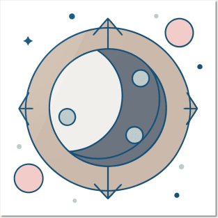 Yin yang cosmos in sacred celestial harmony Posters and Art